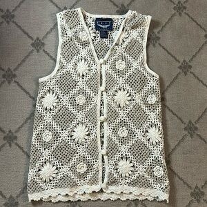 Vintage crocheted vest